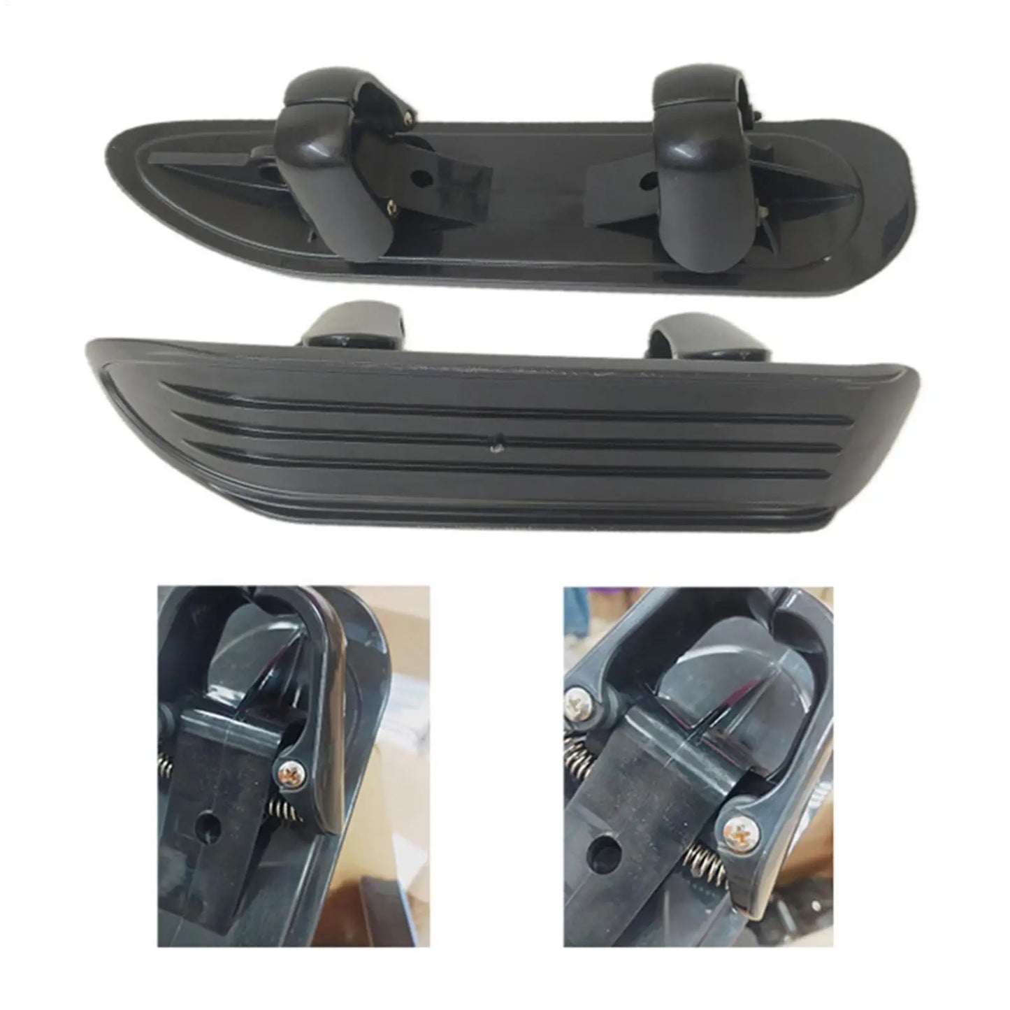 Ski Board Sled 2 in 1 Outdoor Winter Snowboards Stroller Skis Glider Snowboards for Cycling Bicycle Jogging Sports Outdoor Paths