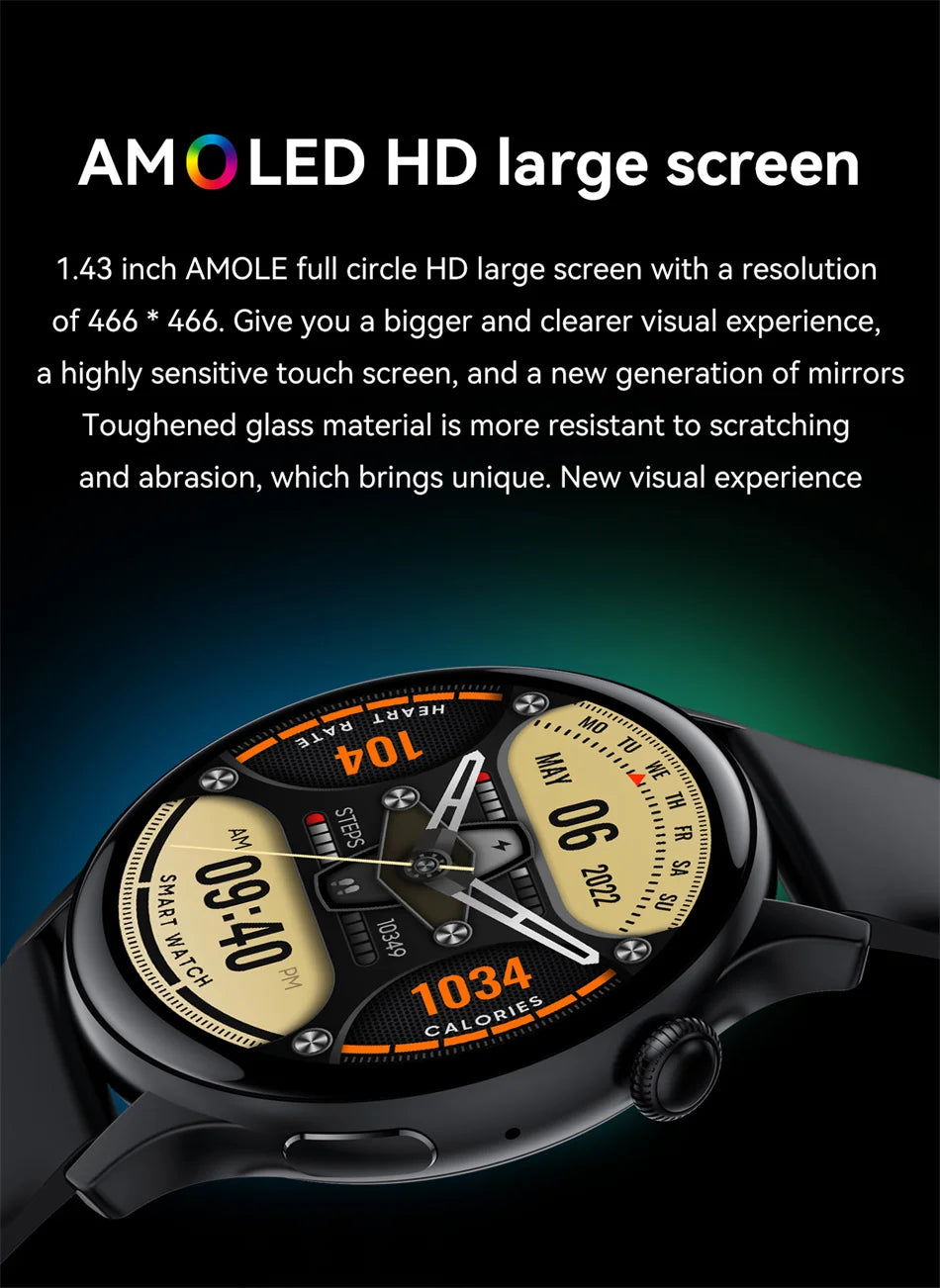 2025 NFC Smart Watch Amoled HD GPS Track Sports Heart Rate Bluetooth Call Waterproof Ladies Women Smartwatch For Women's Gift