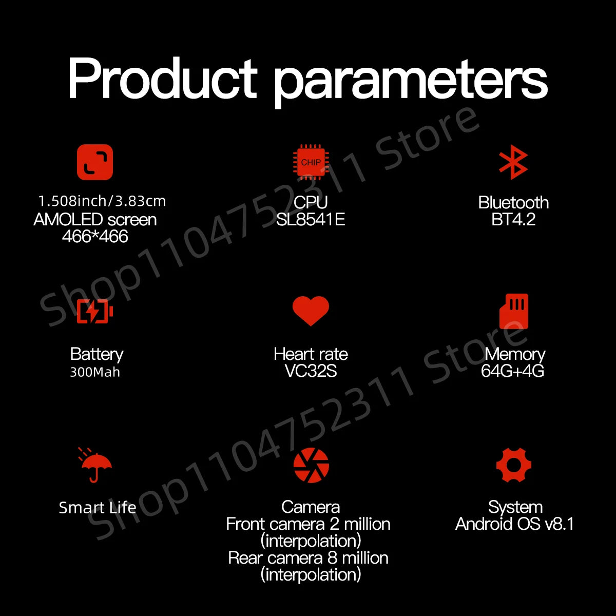 P-Watch 5g Full Netcom Smartwatch 1.508 inch Amoled HD Screen inset 4g/5g Sim Card GPS WIFI IP68 Waterproof Swimming Smart Watch