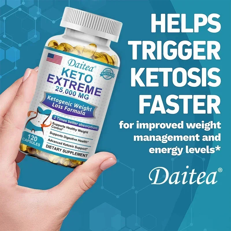 Daitea Ketone Supplement 25,000 mg - Weight Management, Fat Burning, Metabolism, Diet Control, Non-GMO, Gluten Free, No Rebound