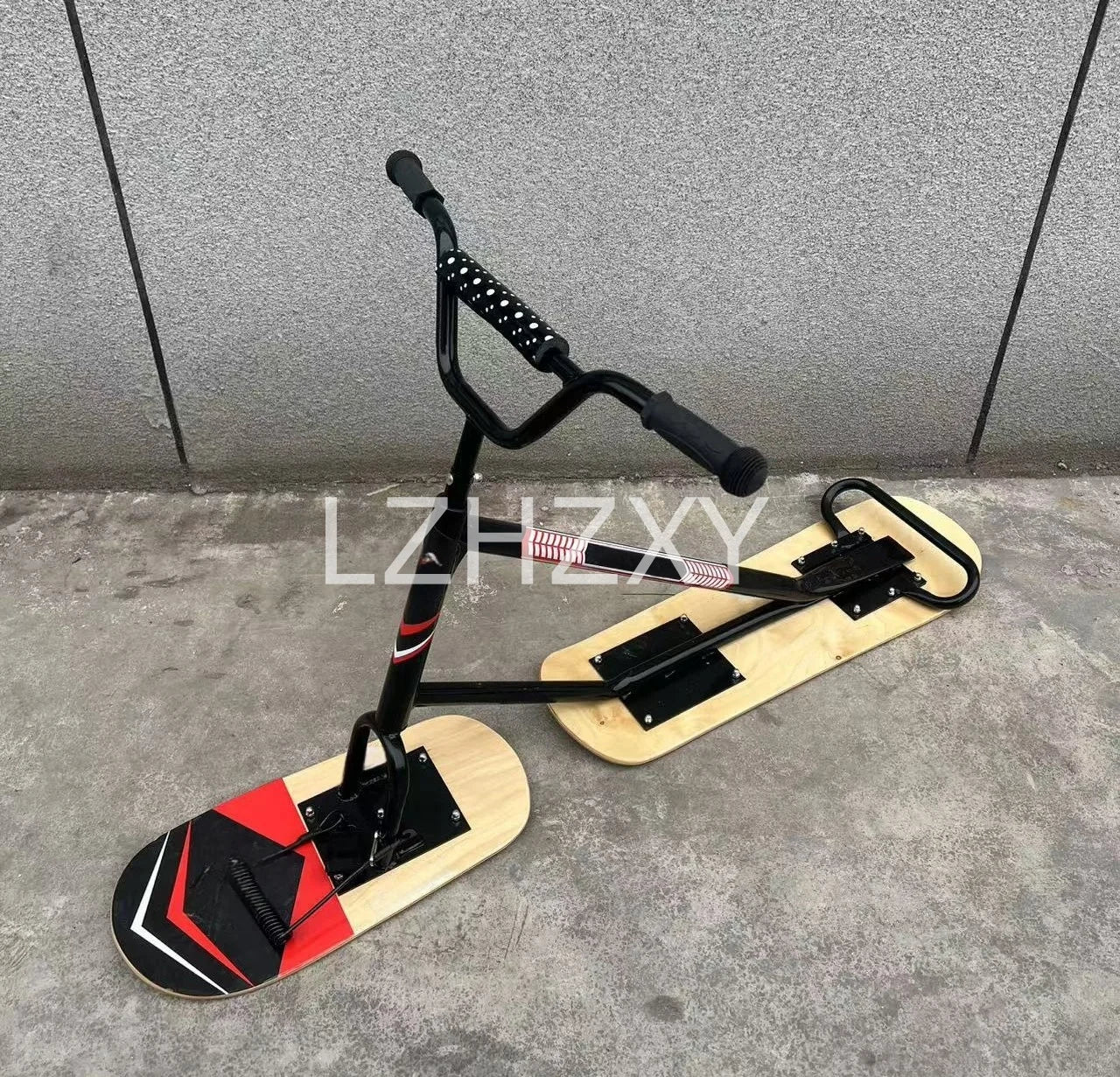 Adult Ski Carts Thickened Wear-resistant Aluminum Skis Freestyle Skis Grass Skis Snowboards Orienteering Wood Color