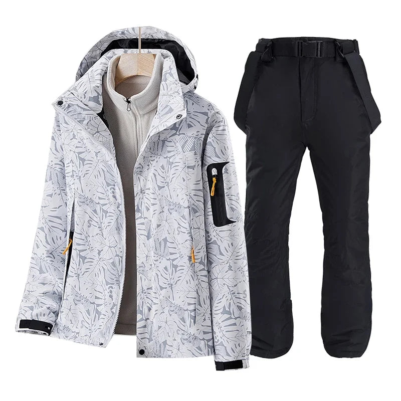 Women Ski Jacket+Pants Winter Warm Windproof Ski Suit Female Snowboard Snow Coat Trousers Outdoor Sports Camping Brand Ovearalls