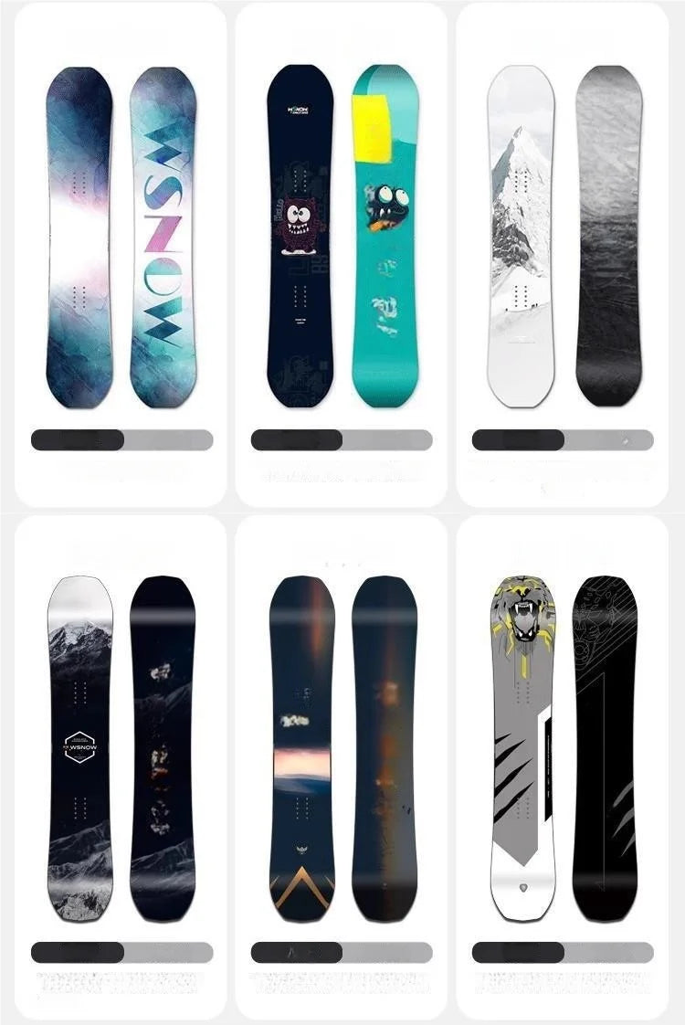 Premium Wood Core Snowboards - Customizable All-Mountain  Boards For Adults & Youth Profile Two-Piece Wear Carbon