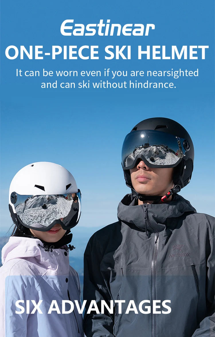Eastinear's New Lightweight All-in-one Goggles Ski Helmet Men's and Women's Children's Outdoor Skiing and Snowboarding Equipment