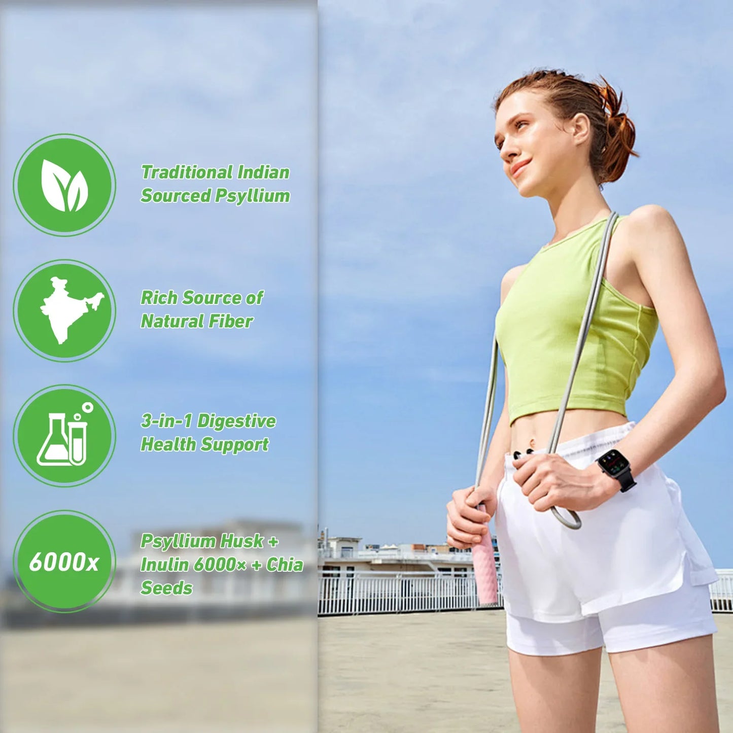 Psyllium Husk - Gut and Colon Cleanse Detox, Improve Metabolism, Relieves Gas, Bloating and Constipation