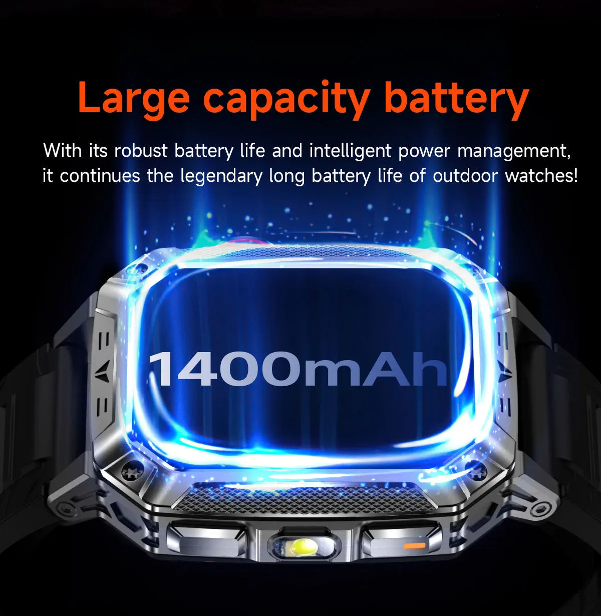 2026 HOT New 1400mAh Large Battery Smart Watch Military Quality 10ATM Waterproof Tactics 100+Sport Bluetooth call SmartWatch Men