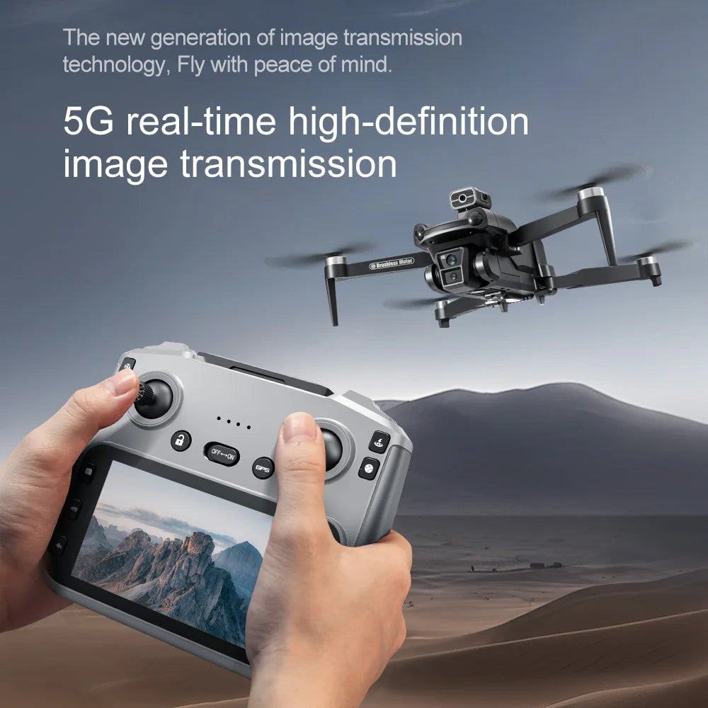 Original V198MAX GPS Return Drone 5G 8K HD Dual Camera Dron Remote With Screen Laser Obstacle Avoidance Drone RC Toys Gifts FPV