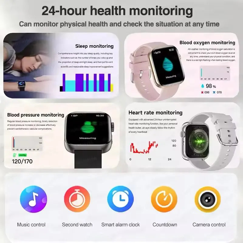 New Watch 10 Smart Watch Men Body Temperature BT Call NFC Always on Display GPS Sport Watches Women Smartwatch For Apple Android