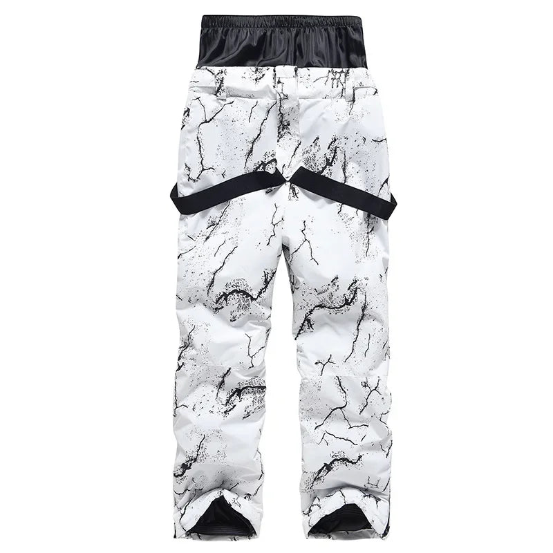 2024 New Adult Snowboard Overalls Warm Winter Skiing Pants Woman Cold Clothes Alpine Ski Sport Waterproof Windproof Man Trousers