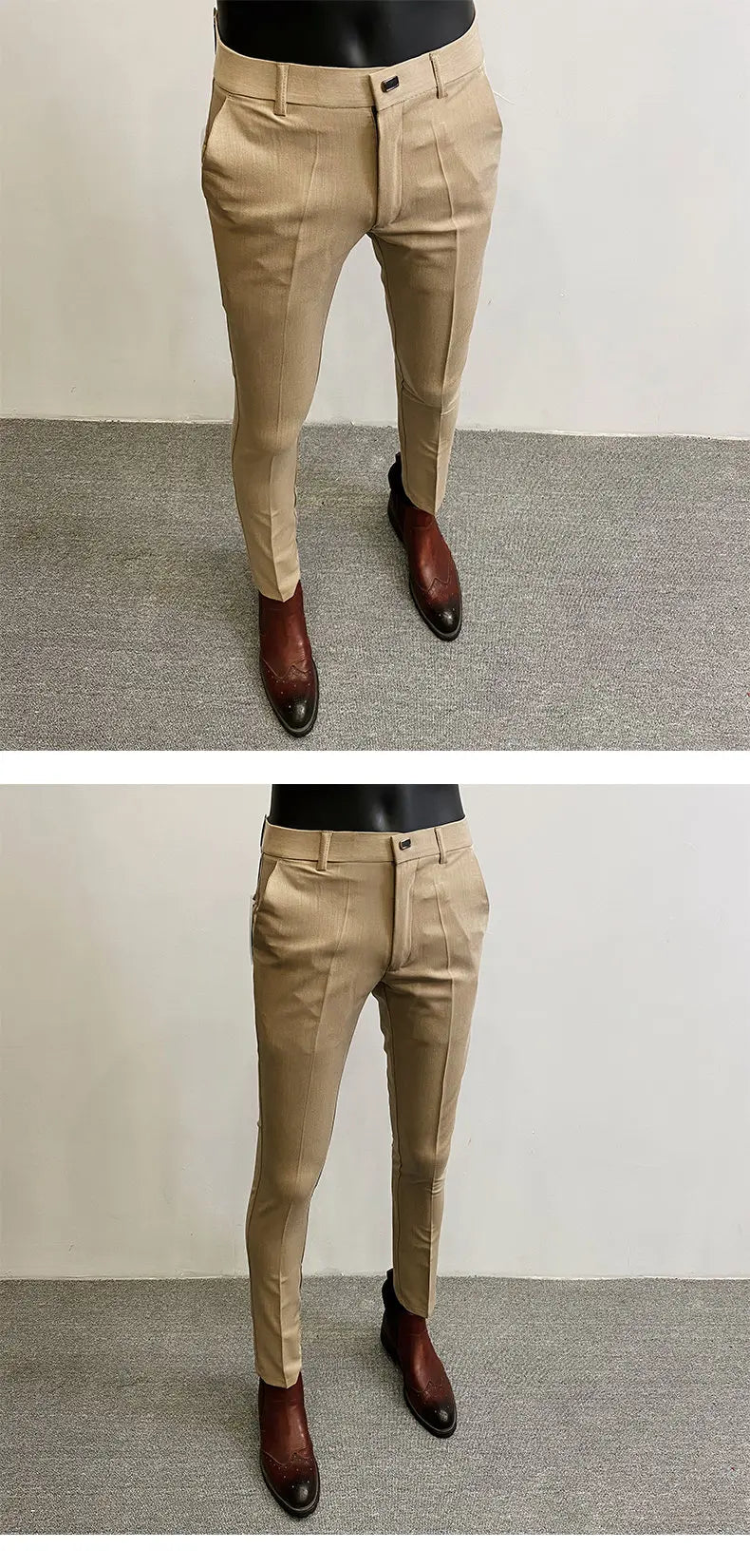 Men Suit Pants Hombre Pantalones 2026 Spring Stretch Slim Formal Trousers for Men Fashion Casual Stripe Dress Pants Men Clothing