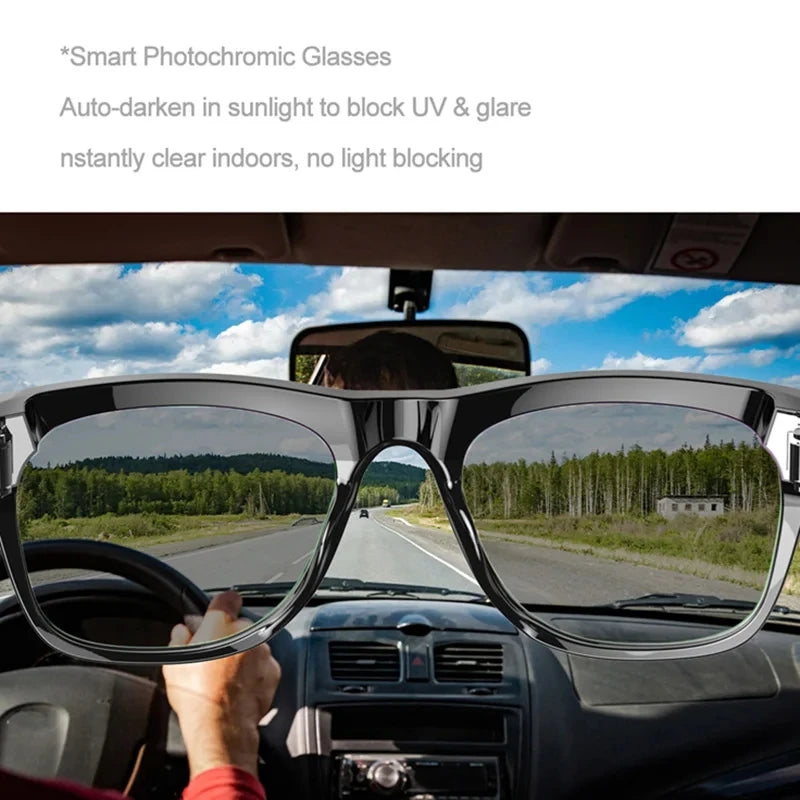 6K HD AI Smart Glasses Photochromic Multifunction Bluetooth Calling Voice Assistant Music Player Translate Camera Glasses 2025