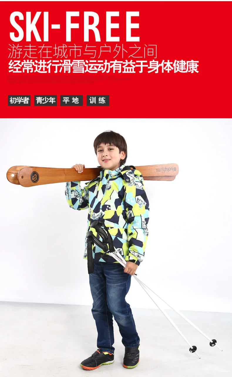 스키 Skis Manchurian Ash Wooden Snowboard Double Board Adults and Children Universal Snowboard Set Window Display лыжи горные