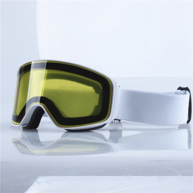 Magnetic Lens Snow Goggles Double Layer Anti-Fog UV Protection for Skiing Snowboarding High-definition Clarity Unisex Skiing
