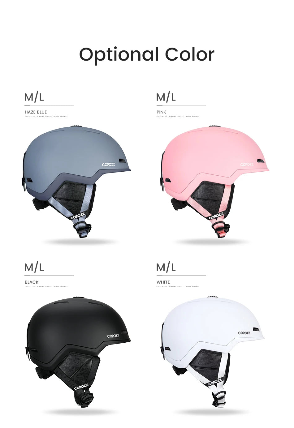 COPOZZ Ski Helmet Half-covered Anti-impact Skiing Helmet For Adult Men Women Ski Skateboard Snowboard Safety Helmet Female Male