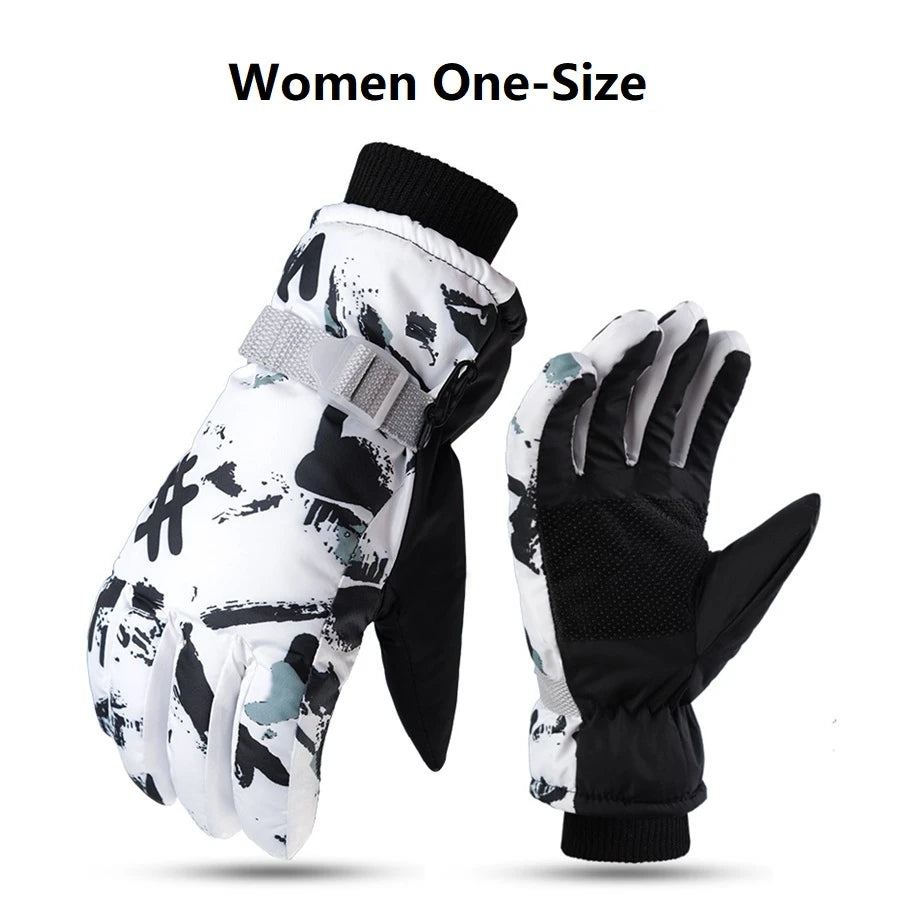 Winter Snow Ski Gloves Unisex Non-slip Touch Screen Waterproof Motorcycle Cycling Skiing Fleece Warm Sports Snowboard Glove