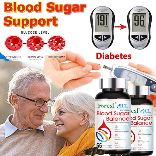 Diabetes Capsules for Heart&Cardiovascular Health Support Blood Sugar Balance Insulin Maintain Sugar Metabolism Blood Sugar Pill
