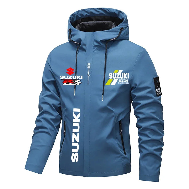 Men's Windproof Hooded Motorcycle Jacket High-Quality Autumn Winter Riding Sweatshirt Bestseller Suzuki 2026