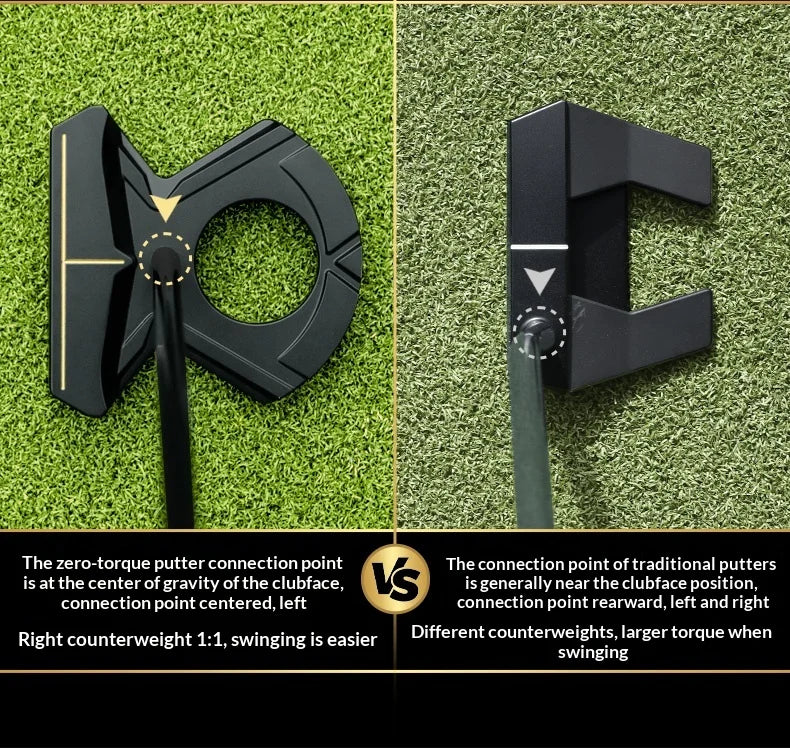 PGM Golf Club Zero Torque Putter Male Female Stable Big Head Forged Aluminum Low Center of Gravity with Ball Picking Aiming Line