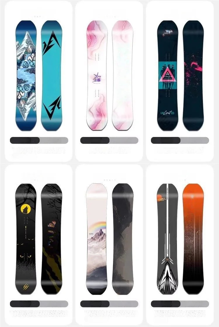 Premium Wood Core Snowboards - Customizable All-Mountain  Boards For Adults & Youth Profile Two-Piece Wear Carbon