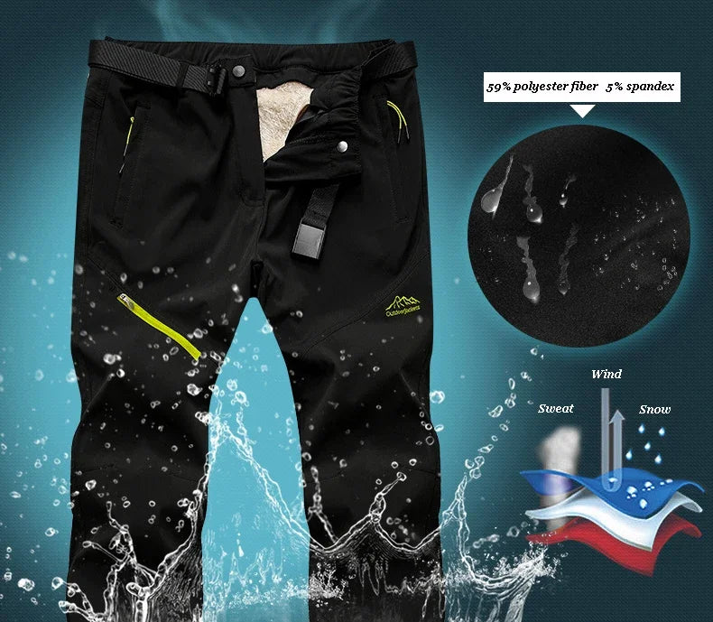 Winter Women Ski Pants Outdoor Windproof Waterproof  Warm 2 in 1 Snow Trousers  Female Ski Snowboard Pants Brand