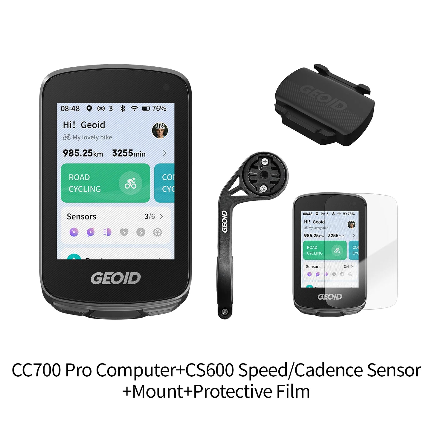 GEOID CC700 Pro Bicycle Computer GPS 2.8-Inch Touchscreen Bike Speedometer Global Map Navigation Cycling Odometer for Strava