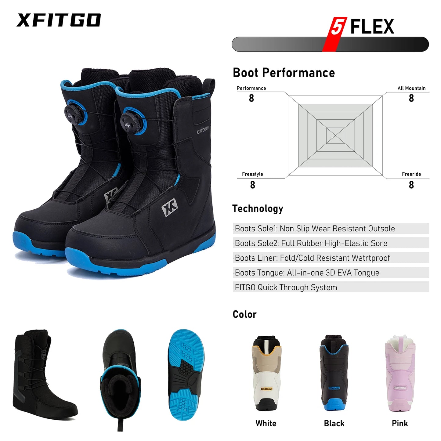 Full Set Snowboard Package with Bindings and Boots