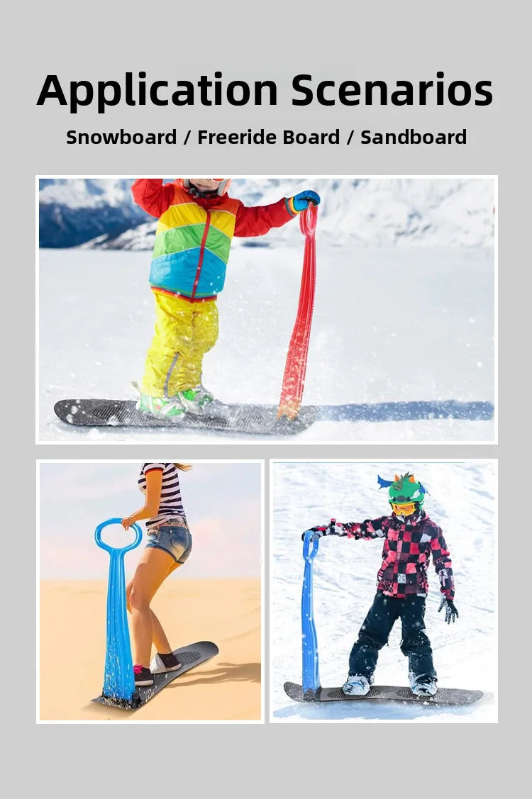 Thiened Staable Snowboard for Children And Adults Multi-color Snow Sled Ski Board Outdoor Cam Travel Gear Free Sle
