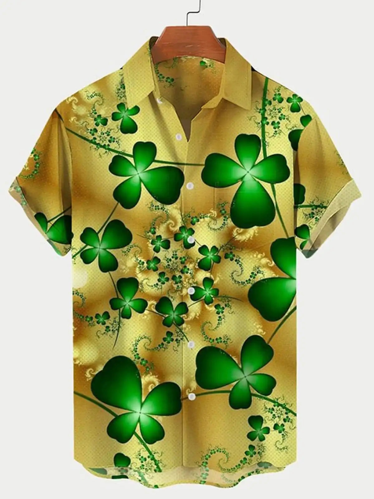 New Hawaii Spring/Summer Fashion Leisure Street Walk Tourist Beach Printed Full Open Short Sleeve Button Shirt, Quick Shipping