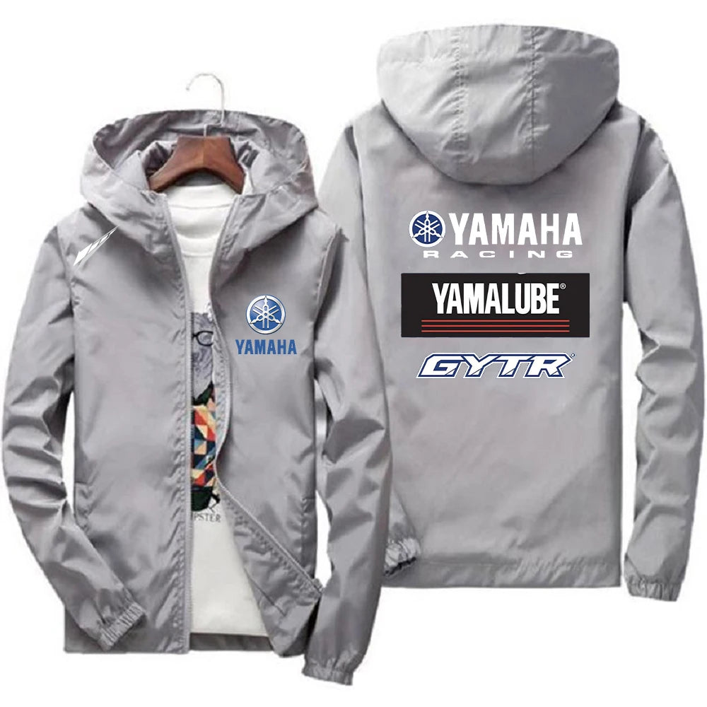 2026 new men's Yamaha GYTR motorcycle windproof hooded jacket men's outdoor sports enthusiasts Yamaha zipper jacket