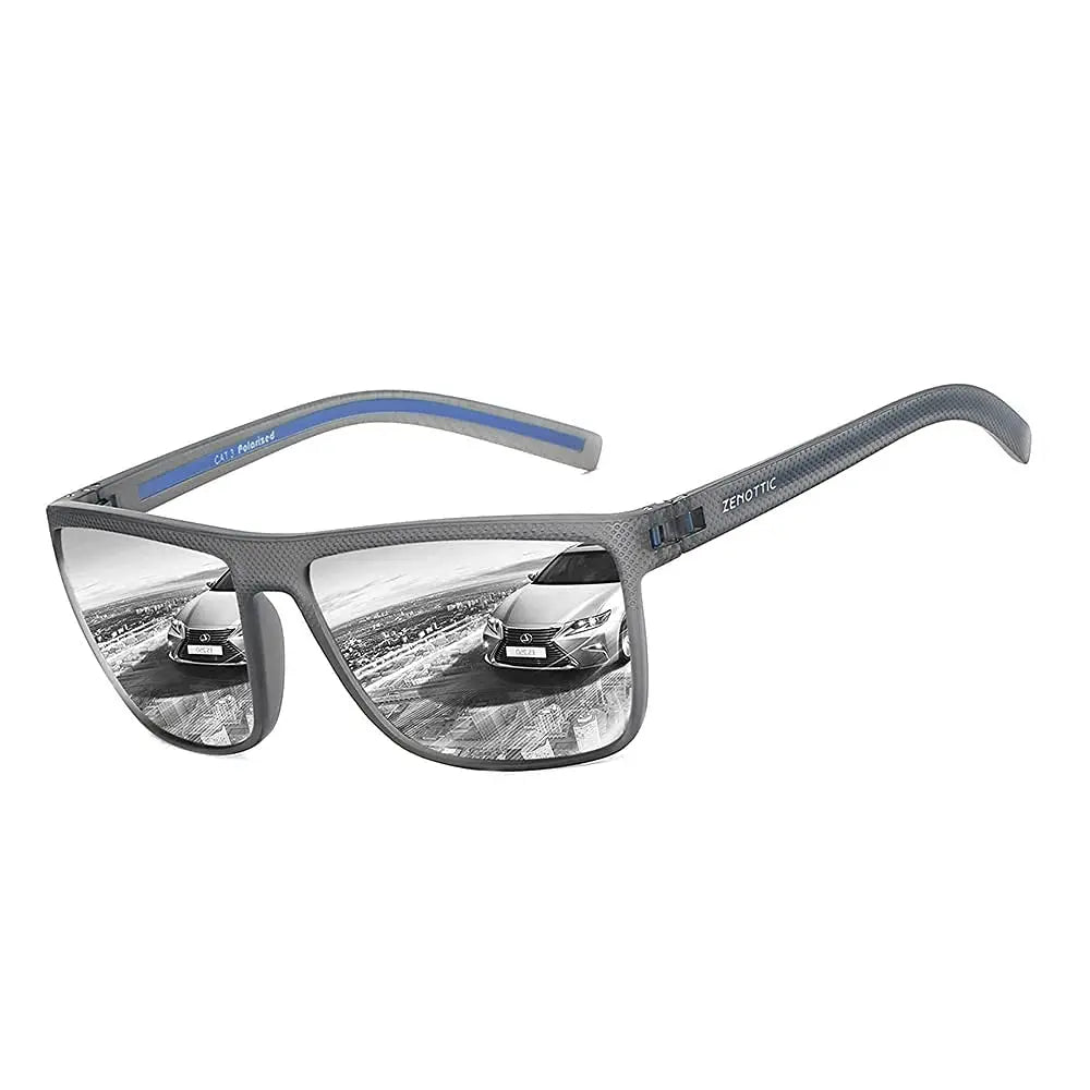 ZENOTTIC Retro Square Polarized Prescription Sunglasses Fashion Lightweight TR90 Progressive Optical Sun Glasses for Women Men