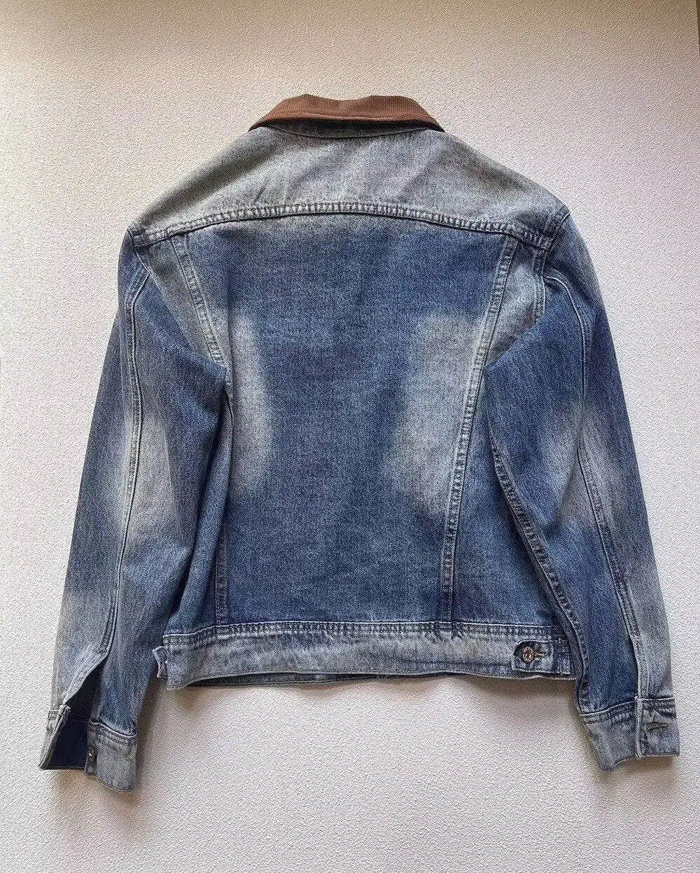 American Sle Loose Men's Denim Jaet Retro Waed Spring Autumn Casual Outerwear Long Sve Square Collar Travel Friendly