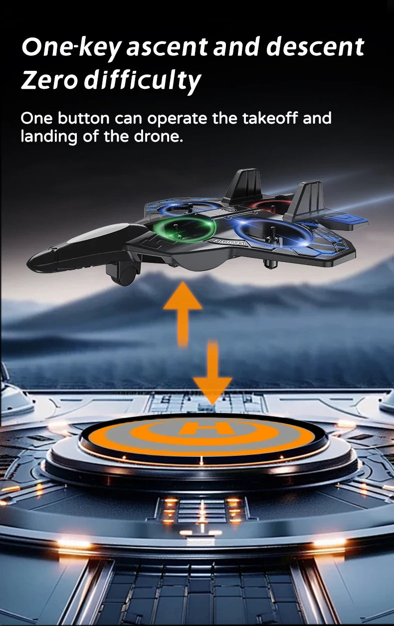 L101 RC Foam Airplane Mini Drone 2.4G Fighter Stunt Helicopter 360° Flip Remote Control Aircraft LED Colored Lights Quadcopter