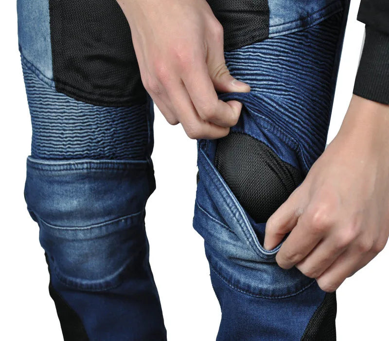 2024 New PK719 Upgrade Model Motorcycle Summer Riding Jeans With Breathable Net Knight CECertification Equipment Anti-fall Pants