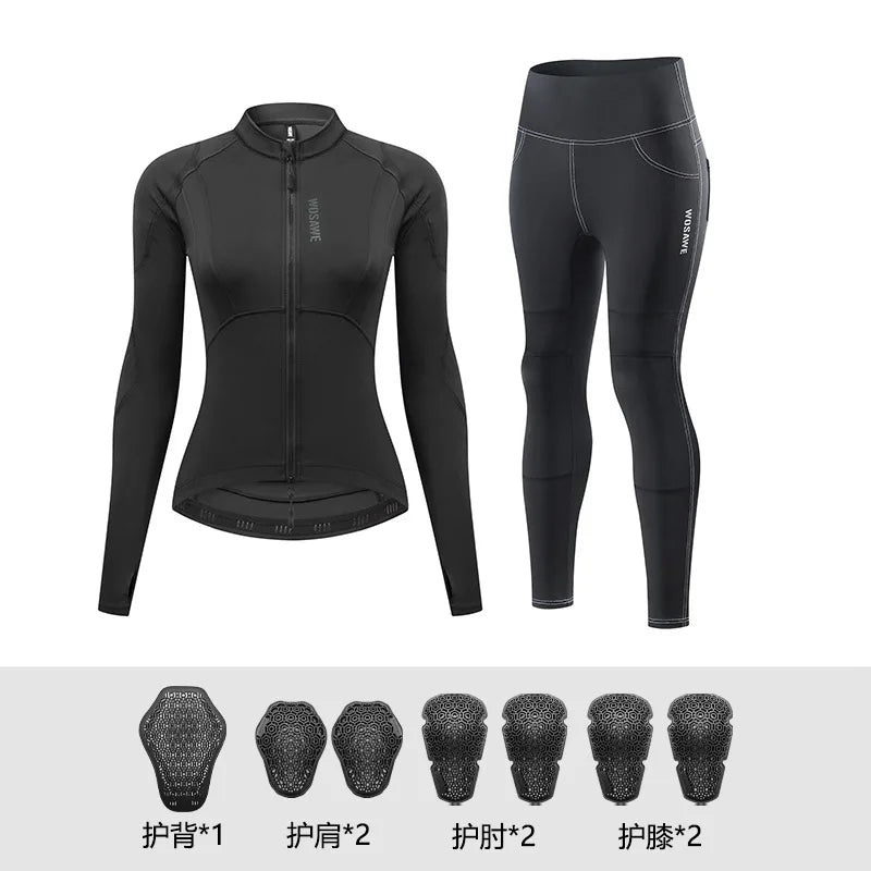 WOSAWE Women Motorcycle Jacket CE Approved Motorcycle Body Armor Summer Downhill Motorbike Protection Moto Racing Clothing
