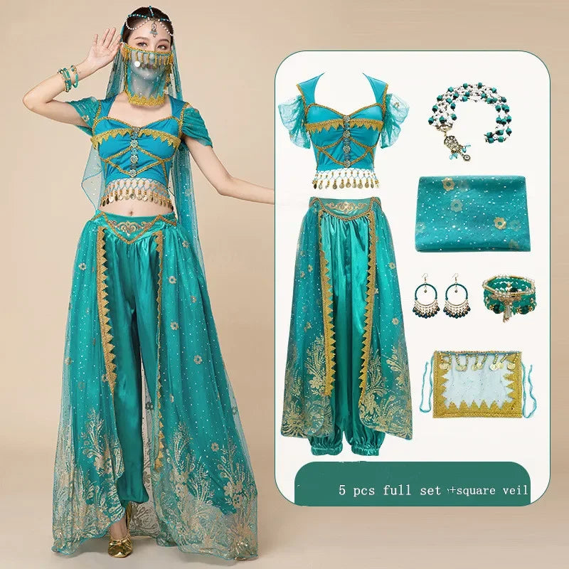 Belly Dance Dress Jasmine Princes Cosplay Dresses Han and Tang Chinese Style Cos Costume Girls female Belly Dance Outfits