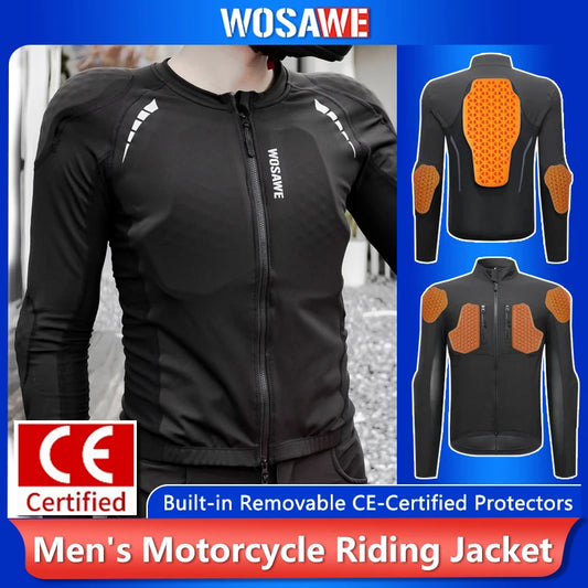 WOSAWE Motorcycle Jacket Men Women Full Body Armor Protection Jacket Motocross Racing Clothing Suit Moto Riding Protector Jacket