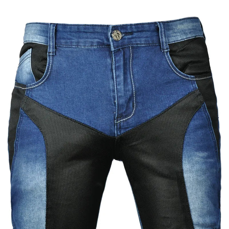2024 New PK719 Upgrade Model Motorcycle Summer Riding Jeans With Breathable Net Knight CECertification Equipment Anti-fall Pants