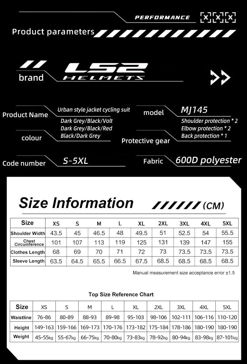 LS2 Original Motorcycle Jacket Winter Warm LS2 SEPANG Motocross Riding Jacket Men Women CE Anti-fall Waterproof Motorbike Jacket