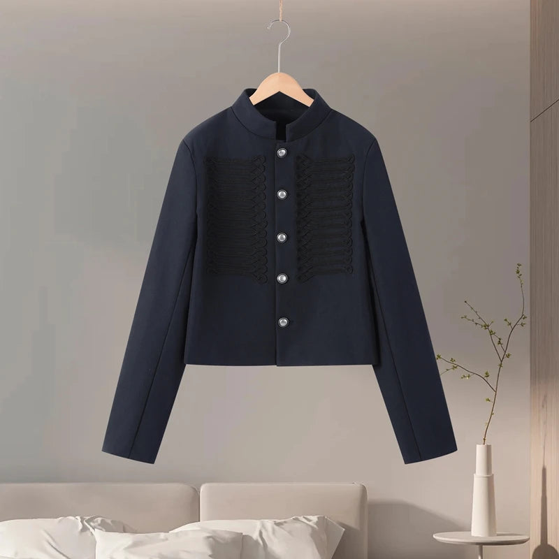 Chic Fur Patchwork Women's Jacket Full Sleeve Single-Breasted O-Neck Loose Lady Jackets 2026 Spring New Female Street Coats New