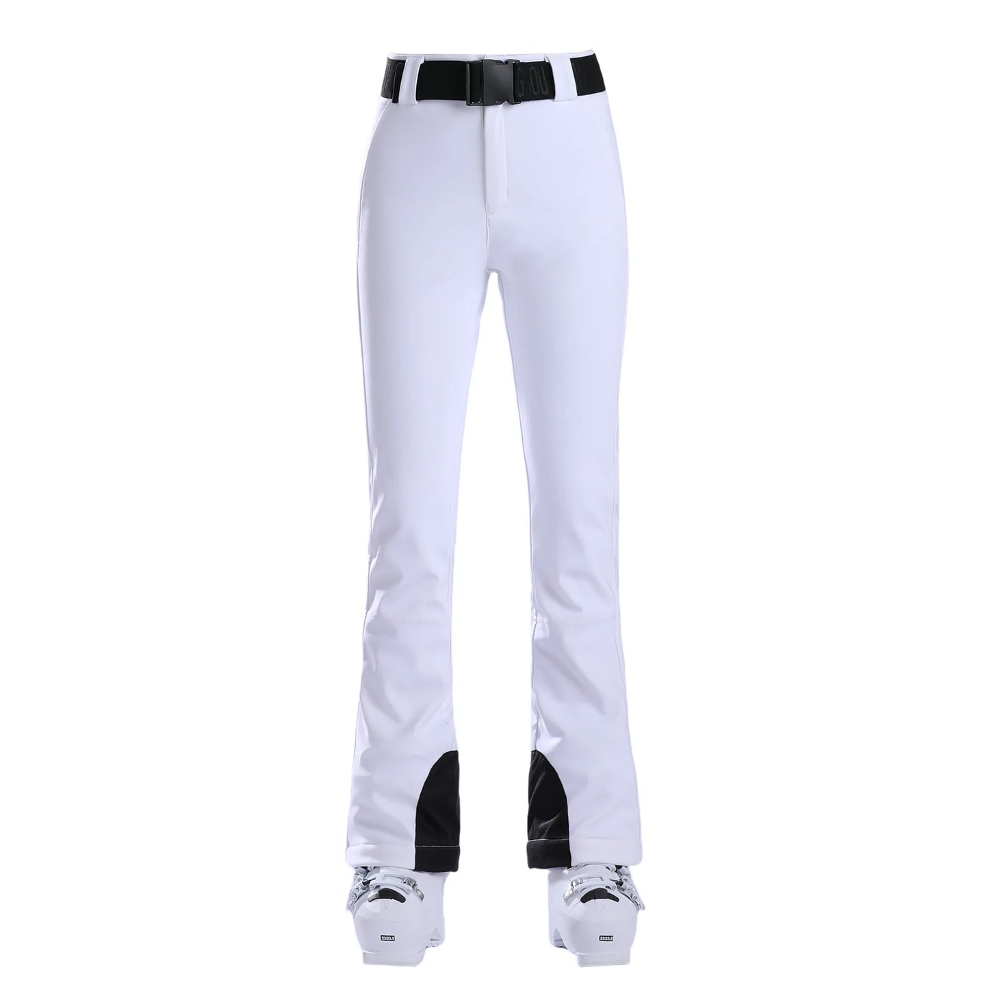 Ski pants New women's double-board 스노우보드복 slimming windproof waterproof thickened warm and elastic sports snow pants