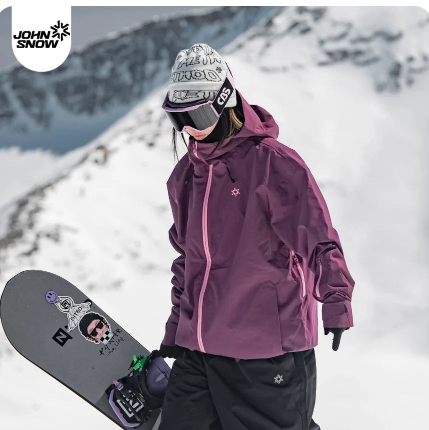 John Snow 2025 3L Ski Jacket & Pants Set Waterproof Snowboard Suit Thermal Winter Sports Gear with Fleece Lining for Men & Women