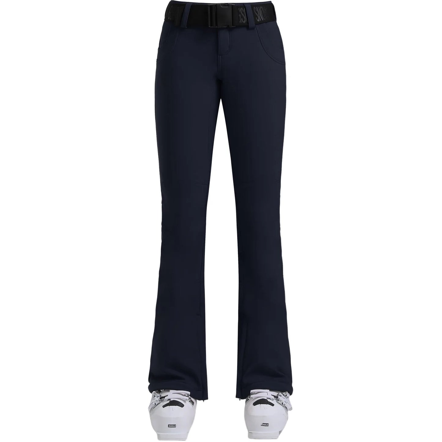New Women's Ski Pants Stretch Slim-fit Dual-layer Insulated Professional Windproof Waterproof Breathable Solid Color Ski Pants
