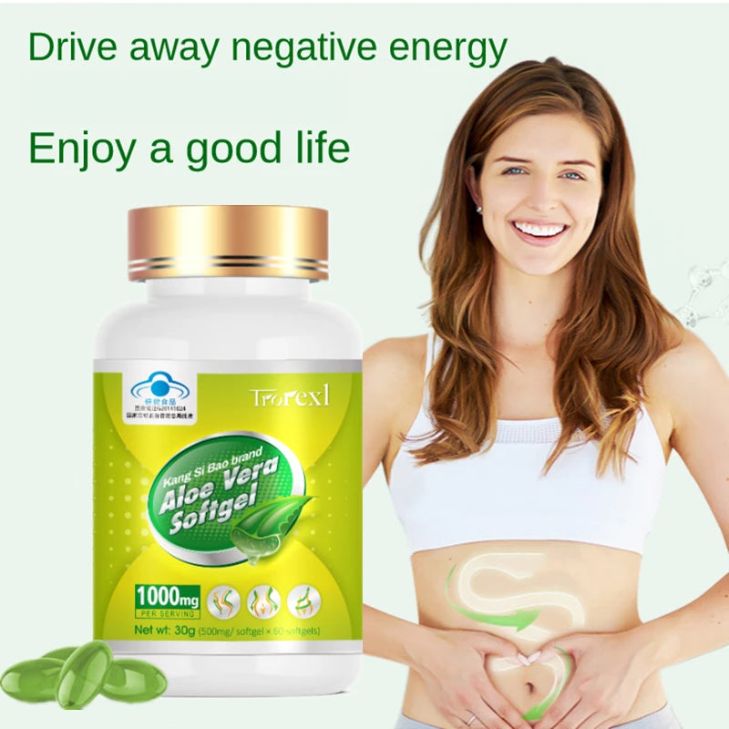 Weight Loss Slimming Products for Men & Women Aloe Vera Appetite Reduction Vegan Capsules