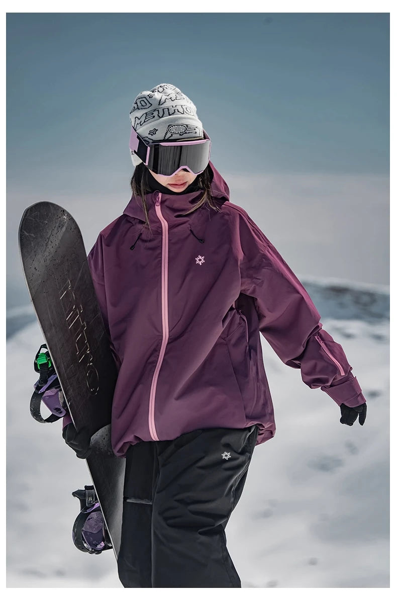 John Snow 2025 3L Ski Jacket & Pants Set Waterproof Snowboard Suit Thermal Winter Sports Gear with Fleece Lining for Men & Women