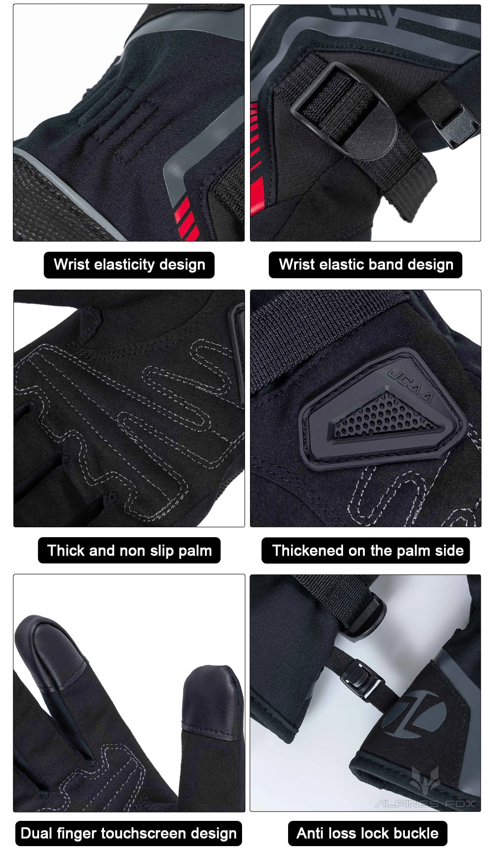 2025 Winter Men Motorcycle Gloves Women Waterproof Warm Moto Guantes Touch Screen Motorbike Riding Glove Carbon Fiber Protective