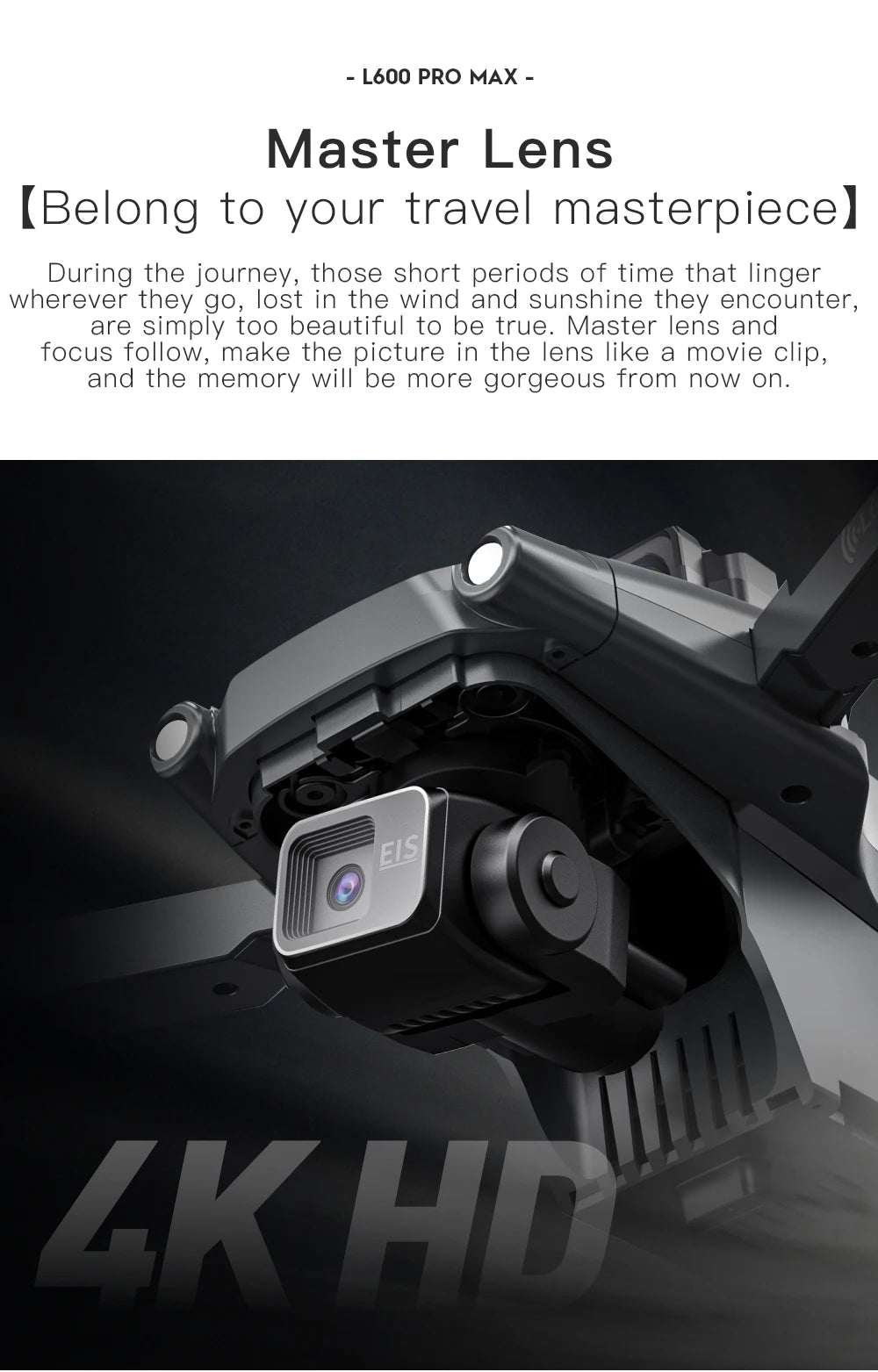 L600 PRO MAX / PRO GPS Drone Professional 4K HD Dual Camera 3-Axis PTZ Brushless Obstacle Avoidance 5G WIFI RC Quadcopter Toys