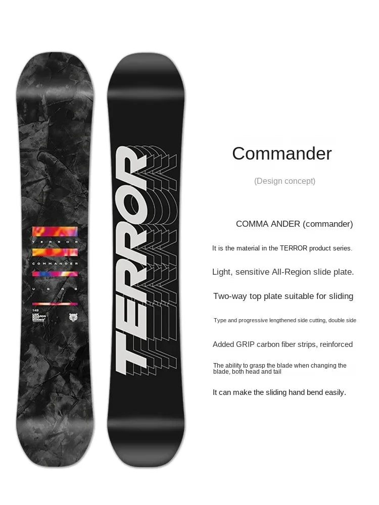 Commander Adult  All-Mountain Snowboard Set: Professional Snowboard Gear For Men And Women.