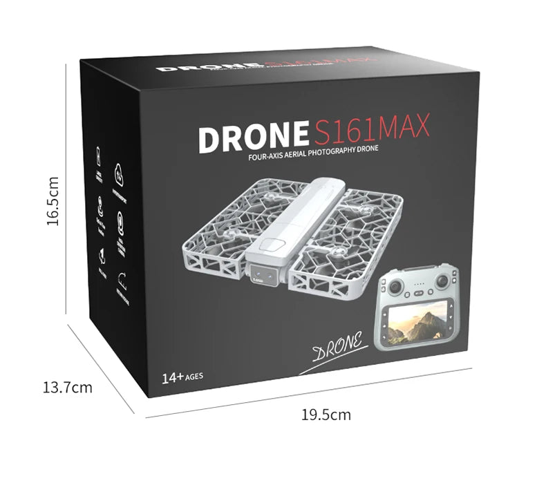 2025 NEW S161 MAX MIni Drone Cam 4K HD Professinal Dual Camera 4.5-inch screen UAV With screen brushless motor Quadcopter Drones