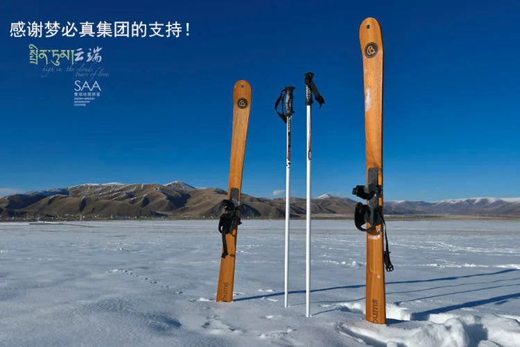 лыжи Fashion High Quality Log Manchurian Ash Ski Double Board Adults and Children Wooden Ski/Snowboard Skis