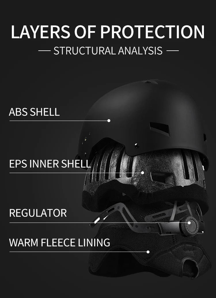 Eastinear's New Lightweight All-in-one Goggles Ski Helmet Men's and Women's Children's Outdoor Skiing and Snowboarding Equipment